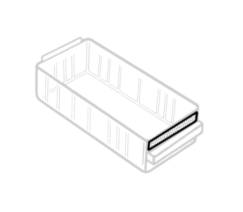 raaco Robustes Klarsichtmagazin 1240-123 mit Metallrahmen, 40 Schublade(n), dunkelblau/transparent Technische Zeichnung 2 L