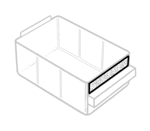 raaco Robustes Klarsichtmagazin 1240-123 mit Metallrahmen, 40 Schublade(n), dunkelblau/transparent Technische Zeichnung 1 L