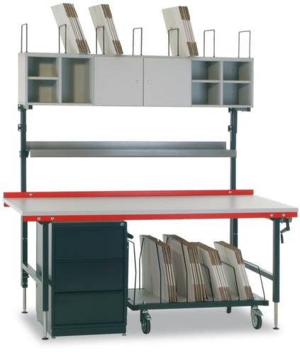 Rocholz Höhenverstellbarer Packtisch, Breite x Tiefe 2000 x 920 mm Milieu 1 L