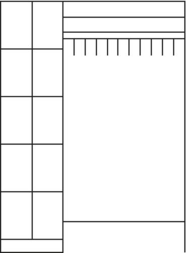 C+P Schließfach-Garderobe Classic mit bis zu 20 Fächern Technische Zeichnung 2 L