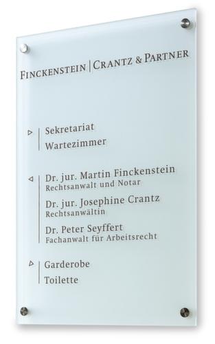 Schild CRISTALLO aus ESG Standard 2 L