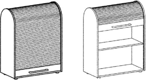 Gera Vertikal-Rollladenschrank Milano Technische Zeichnung 1 L