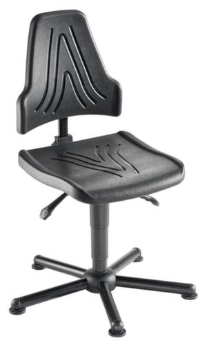 meychair Arbeitsstuhl Workster Komplex W19-25-TG-PU bis 150 kg belastbar, Sitz PU-Schaum schwarz, mit Gleitern Standard 1 L