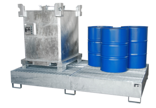 Bauer Auffangwanne für IBC, für 2 x IBC / 10 x 200-Liter-Fässer Milieu 1 L