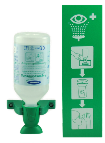 actiomedic Augenspülstation, 1 x 500 ml Kochsalzlösung Standard 1 L