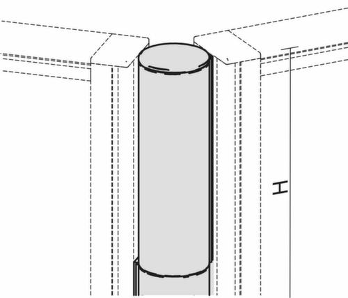 Gera Verbindungssäule Pro ProfiLine für Trennwand, Höhe 1600 mm Standard 1 L