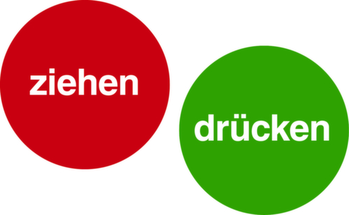 Türschild "Drücken"/"Ziehen"