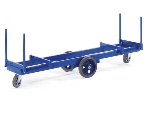 Rollcart Langmaterialwagen mit 2 Mulden und 4 Rungen, Traglast 2000 kg, Ladefläche 2500 x 600 mm Standard 1 L