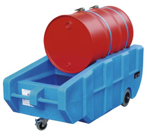 Fahrbare PE-Auffangwanne mit Spanngurt, für 1 x 200-Liter-Fass Standard 2 L