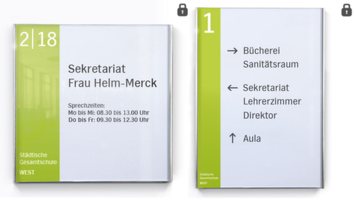 Wandschild aus Acryglas Standard 1 L