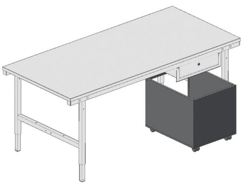 Rocholz Rollcontainer 2000 Technische Zeichnung 2 L