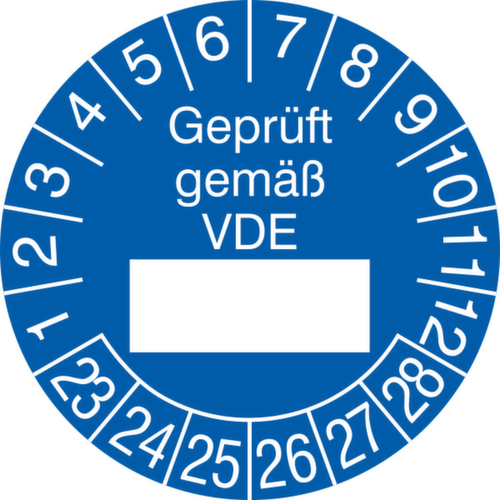 Prüfplakette mit Jahresfarbe Standard 14 L