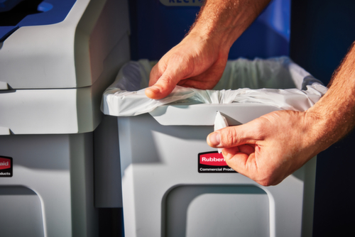 Rubbermaid Abfallbehälter Slim Jim® Starter, 87 l, grau Milieu 1 L