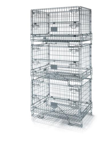 Faltbare Gitterbox-Palette mit Klappe, Länge x Breite 1198 mm x 805 mm Milieu 2 L