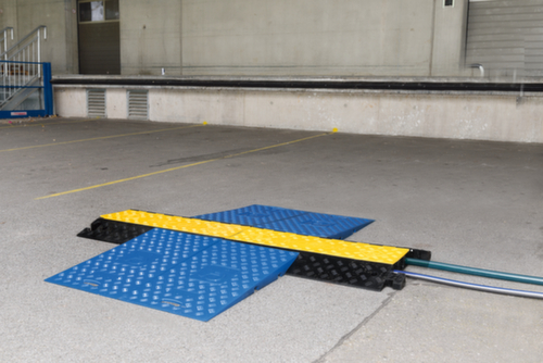 Moravia Rollstuhlrampen-Set MORION für Kabelbrücke, Breite 440 mm, blau Milieu 1 L