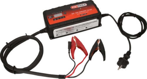 KS Tools 12V + 24V SMARTcharger Hochfrequenz-Batterieladegerät 25A/12,5A