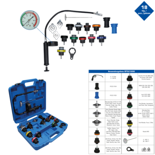 Brilliant Tools Kühlsystem-Diagnose-Satz Standard 2 L