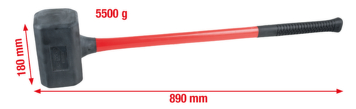 KS Tools Rückschlagfreier Schonhammer Standard 2 L