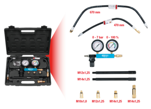 KS Tools Zylinder-Druckverlust-Tester Standard 2 L