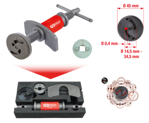 KS Tools Universal Bremskolben-Rückstell-Werkzeug-Satz Standard 2 L