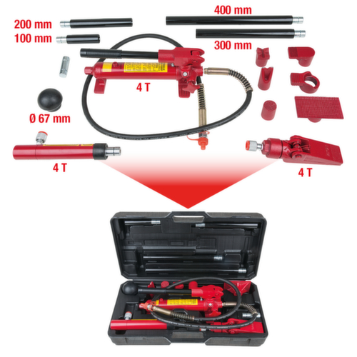 KS Tools Hydraulischer KFZ-Richtwerkzeugsatz Standard 2 L