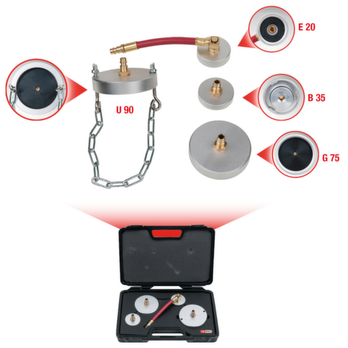 KS Tools Universal-Adaptersatz zur Bremsentlüftung Standard 2 L