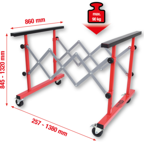 KS Tools Universal Teleskop-Mehrzweckwagen Standard 2 L