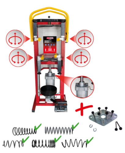 KS Tools Druckluft-Stand-Federspanner inkl. Adapterplatte Standard 2 L