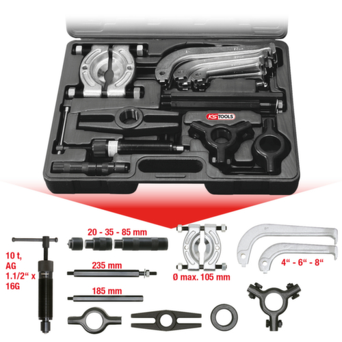 KS Tools Hydraulischer Abziehersatz 2-armig und 3-armig Standard 2 L