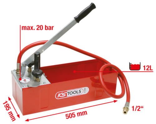 KS Tools Druck-Prüfpumpe Standard 3 L