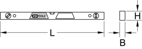 KS Tools Aluminiumprofil-Wasserwaage Standard 2 L