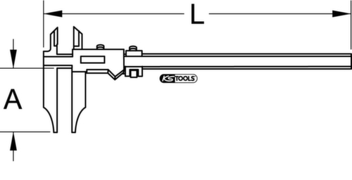 KS Tools Werkstatt-Messschieber ohne Spitzen digital Standard 6 L