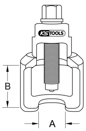 KS Tools Vibro-Impact Universal-Kugelgelenk-Abzieher-Glocke 32 x 90 mm Standard 4 L