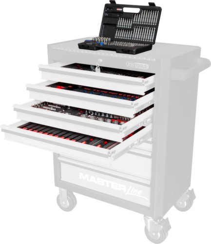 KS Tools Universal-Systemeinlagen-Satz für 4 Schubladen mit 515 Premium-Werkzeugen Standard 4 L
