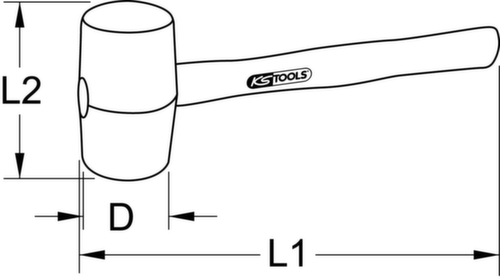 KS Tools Gummihammer Standard 5 L