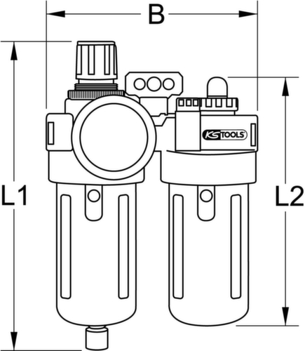 KS Tools 1/4" Druckluft-Wartungseinheit Standard 6 L