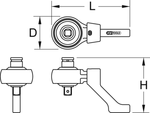 KS Tools Drehmoment-Vervielfältiger 3/4" x 1" Standard 6 L