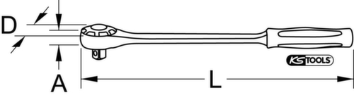 KS Tools 3/4" Umschaltknarre Standard 6 L