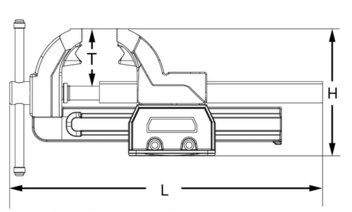 KS Tools Parallel-Schraubstock mit Drehteller Standard 6 L