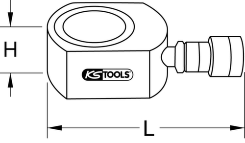 KS Tools Flach-Hydraulik-Zylinder Standard 7 L