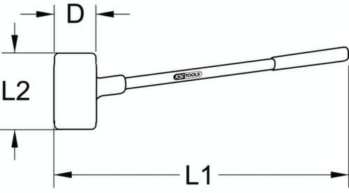 KS Tools Rückschlagfreier Schonhammer Standard 7 L