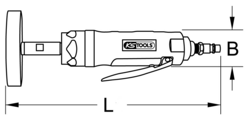 KS Tools 1/4" Druckluft-Radiermaschine Standard 8 L