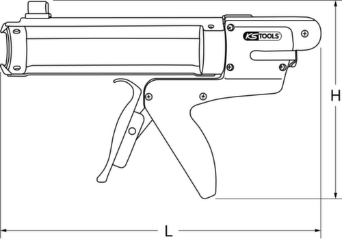 KS Tools Kartuschenpistole ohne herausstehende Schubstange 310 ml Standard 8 L