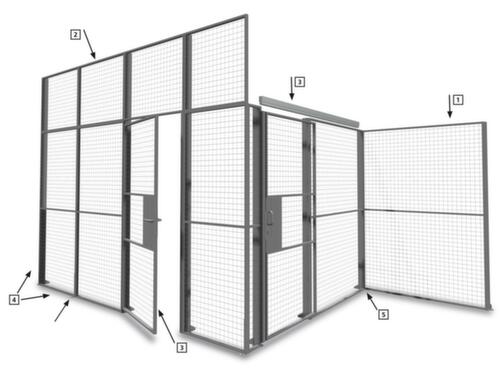 TROAX Trennwandsystem mit Maschenweite 50x50 mm Milieu 1 L