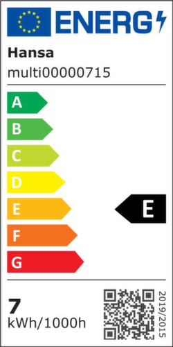 Hansa Flexible LED-Tischleuchte Multiflex mit Standfuß oder Klemme, Licht tageslicht- bis warmweiß, weiß/silber Technische Zeichnung 1 L