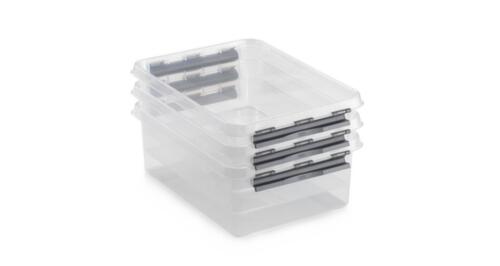 Aufbewahrungsbox ECO, transparent, Inhalt 45 l, Deckel Milieu 3 L