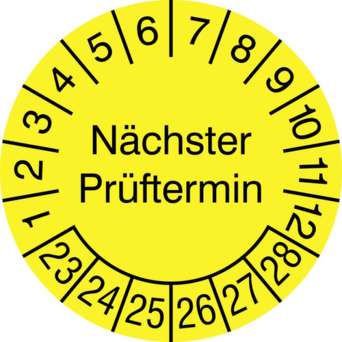 Runde Prüfplakette ohne Jahresfarbe Standard 3 L