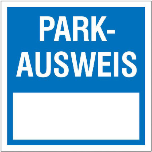 Parkausweis-Anhänger SafetyMarking® Standard 1 L