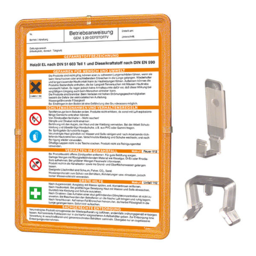 Rahmen SafetyMarking® für Betriebsanweisungen, Kunststoff Standard 1 L