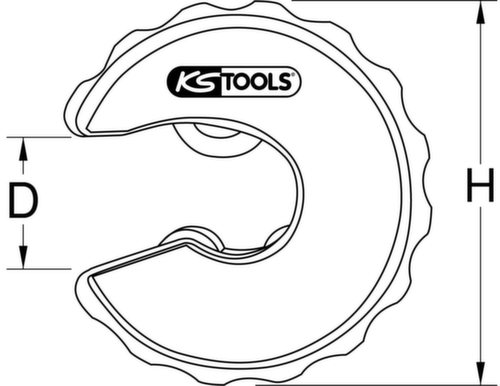 KS Tools Ratschen-Rohrabschneider Technische Zeichnung 1 L